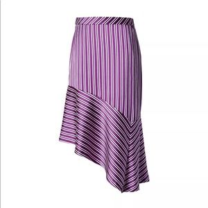 Banana Republic Asymmetrical Purple Striped Skirt